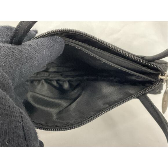 VTG VINTAGE ESPIRIT BLACK YELLOW FLOWER CLUTCH PURSE HANDBAG - Picture 6 of 10